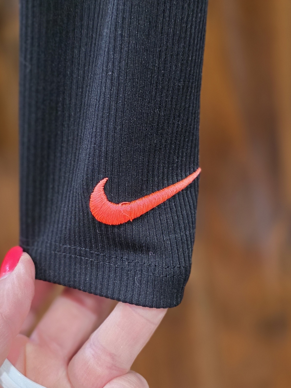 Nike Kids Black Bottoms with Red Swoosh